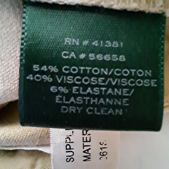 RAPLH LAUREN PANTS Sz 4 or 30 waist BEIGE PREPPY OLD MONEY CASUAL CHIC STUNNING - Picture 11 of 12